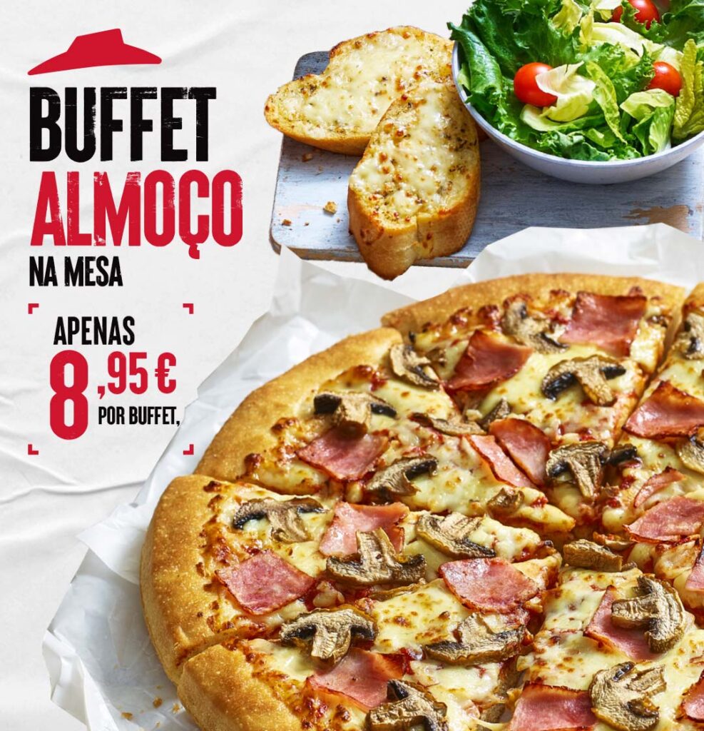 BUFFET ALMOÇO NA MESA - No restaurante. Pizza Hut