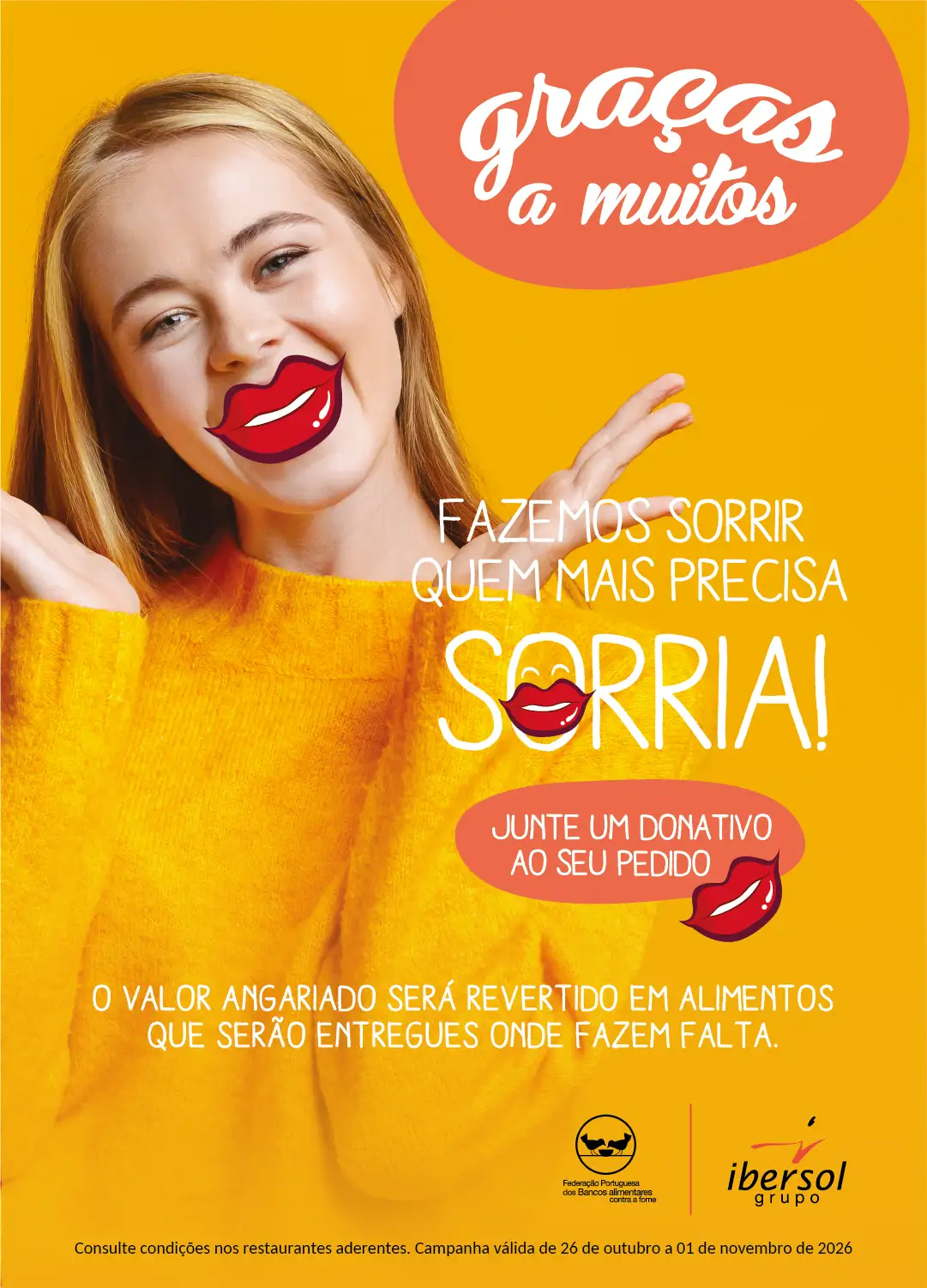 Campanha de luta contra a fome promovida pelo Grupo Ibersol