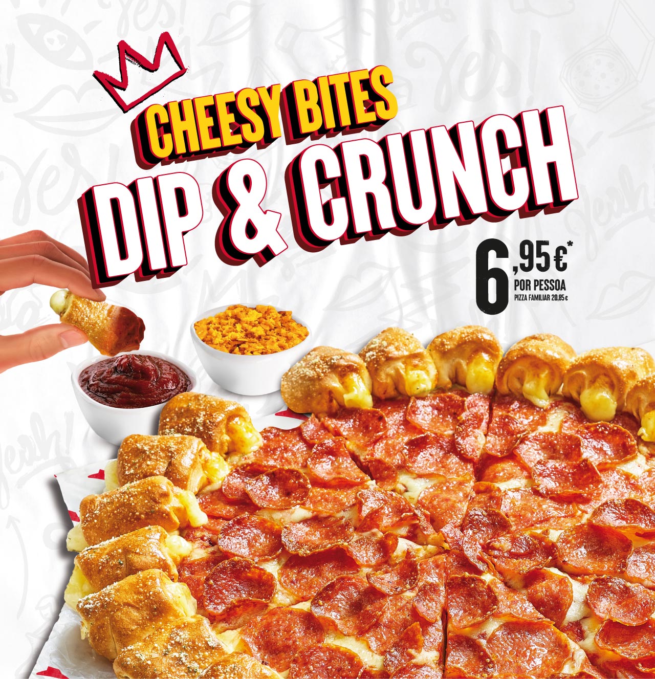 Pizza Hut Cheesy Bites Dip & Crunch