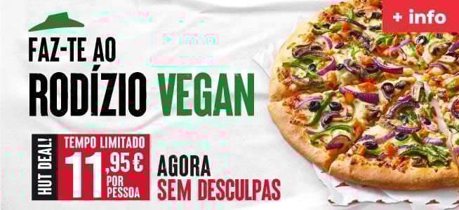 Rodízio de Pizzas Vegan na Pizza Hut