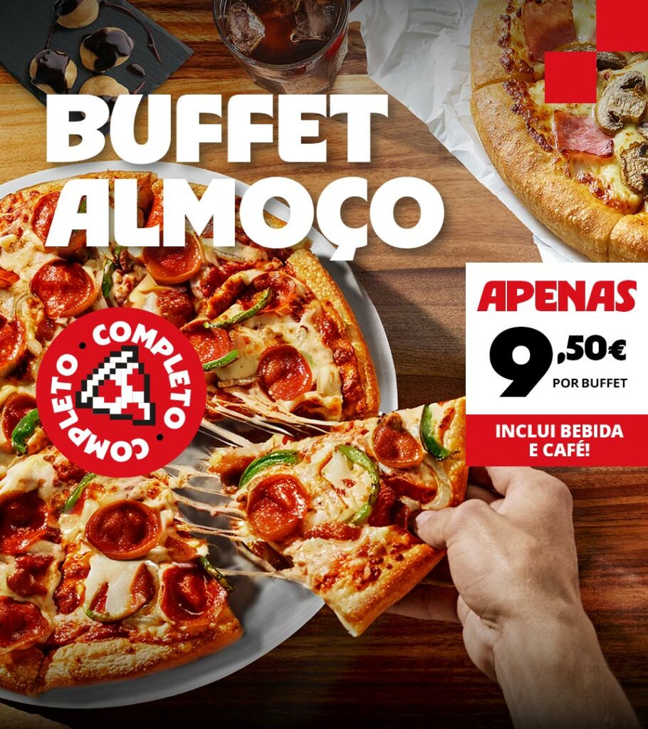 Buffet Almoço completo Pizza Hut por 9,50€