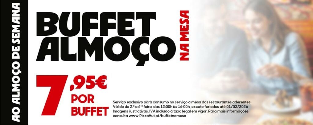 Menu Buffet Almoço 7,95€ por buffet