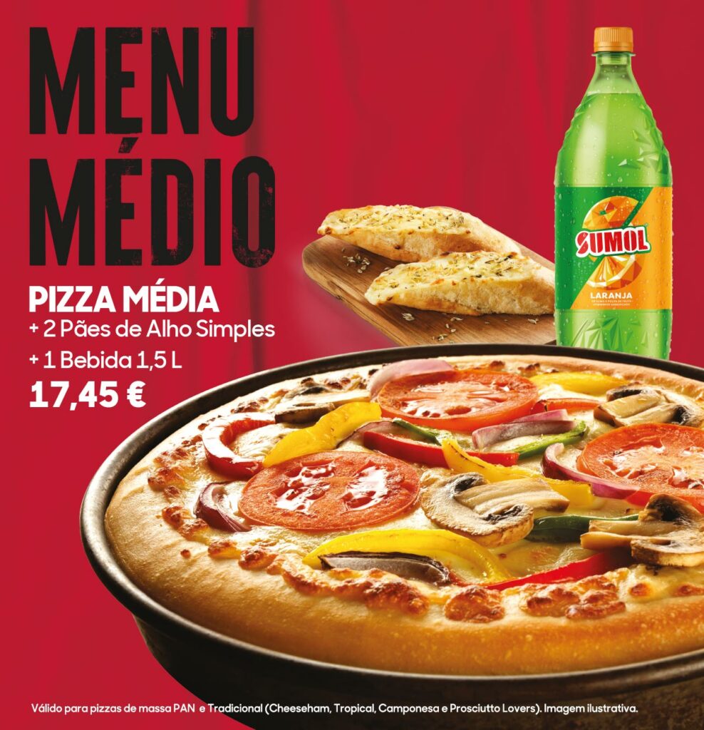 MENU MÉDIO 17,45€. Pizza Hut Portugal