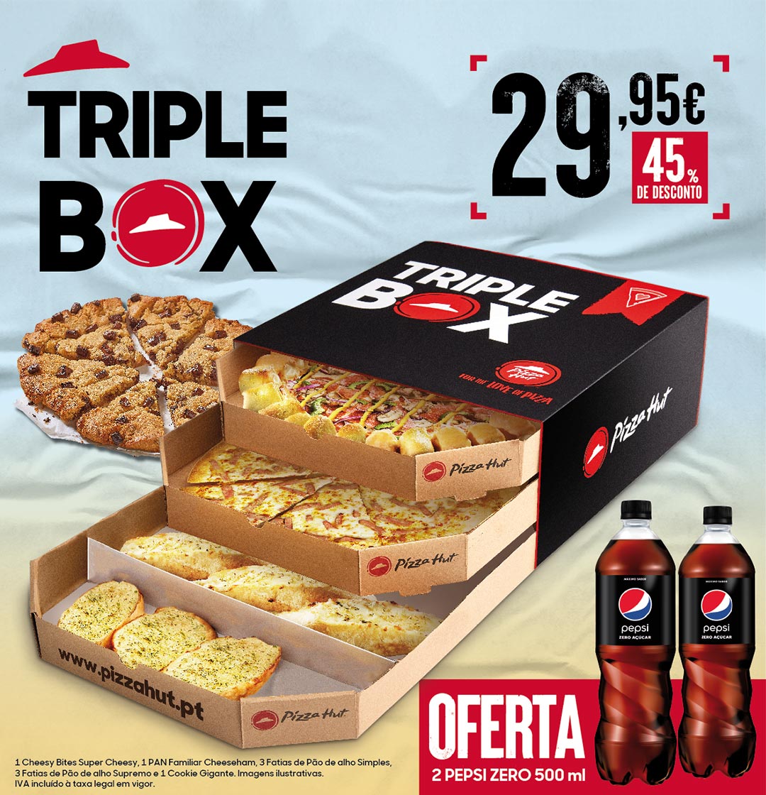 TRIPLE BOX - Entrega ao Domicílio e Take Away. Pizza Hut