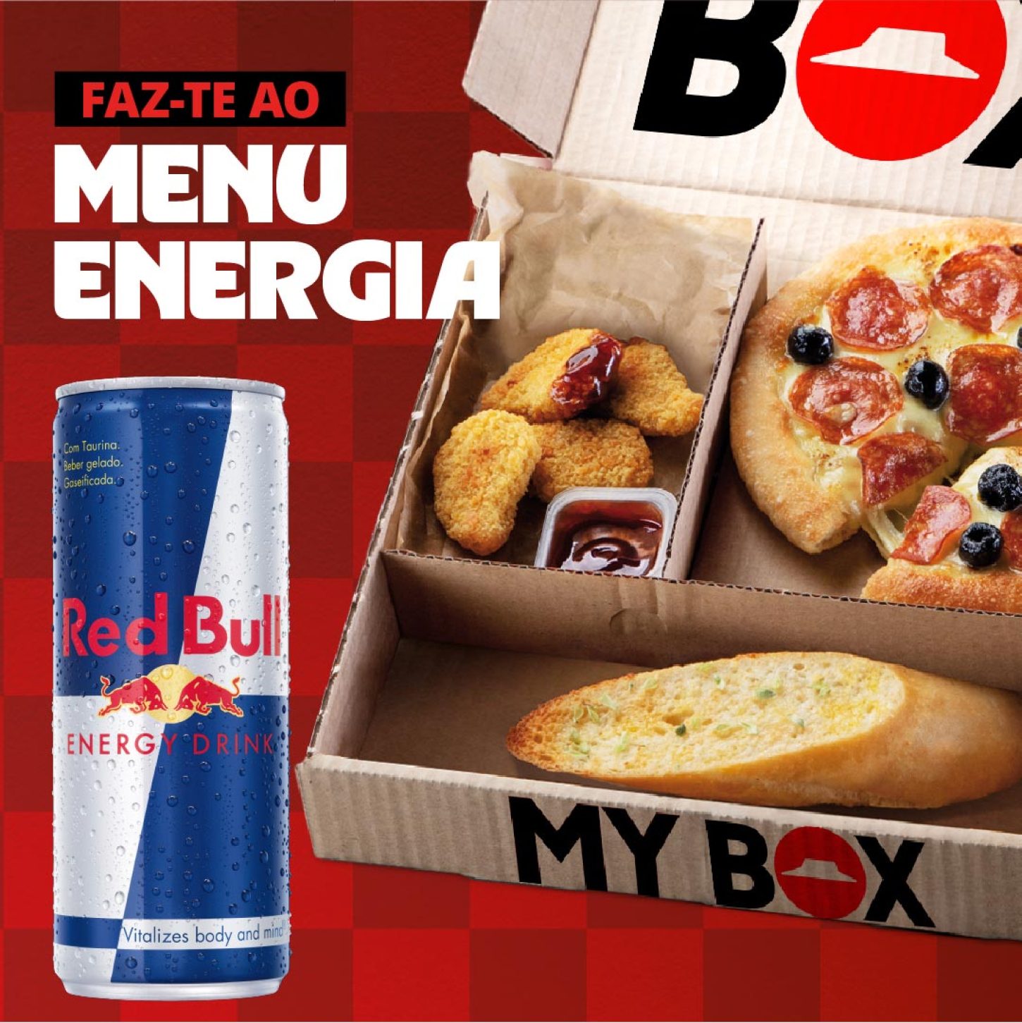 Menu Energia Pizza Hut Red Bull