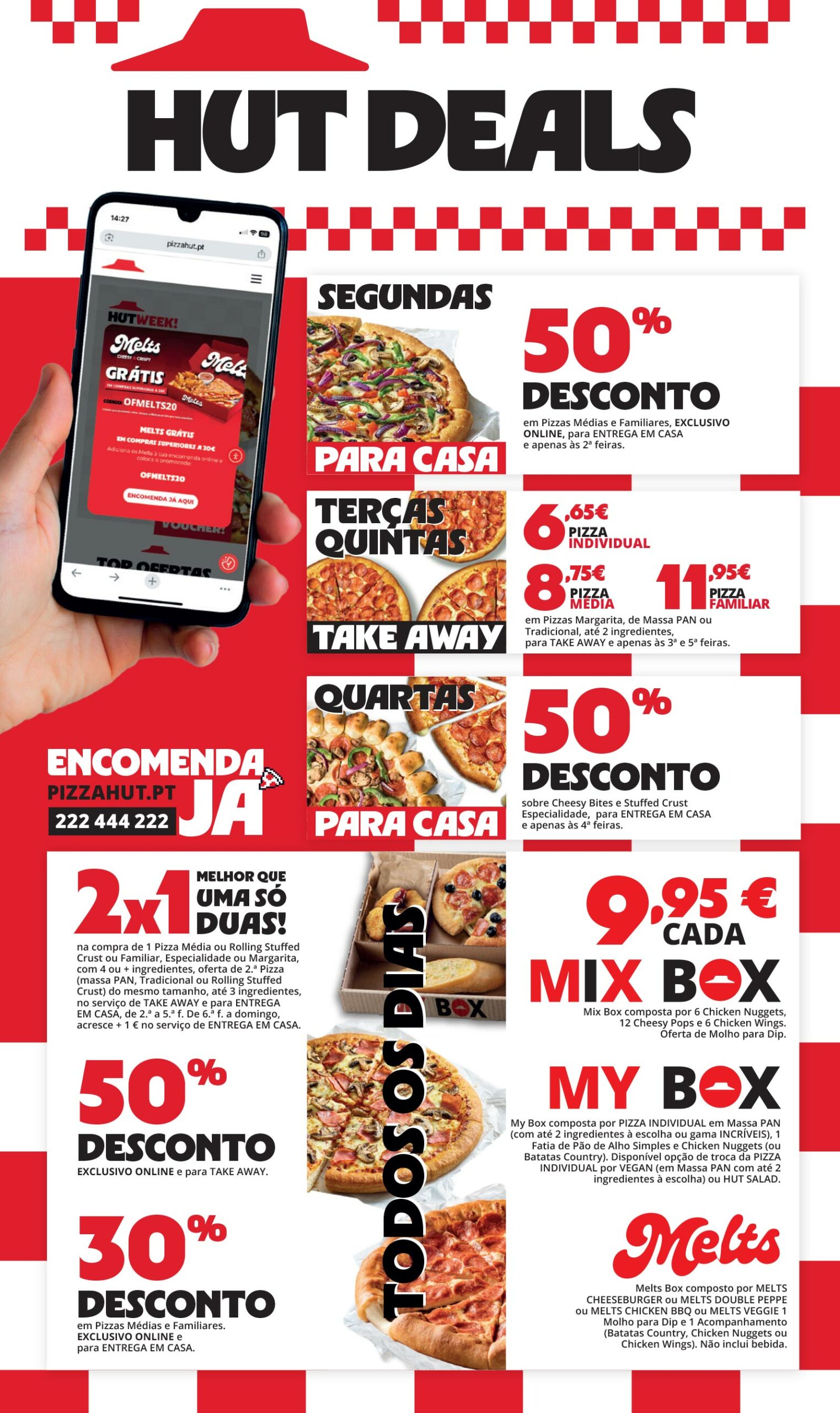 Folheto Hut Deals com ofertas especiais Pizza Hut