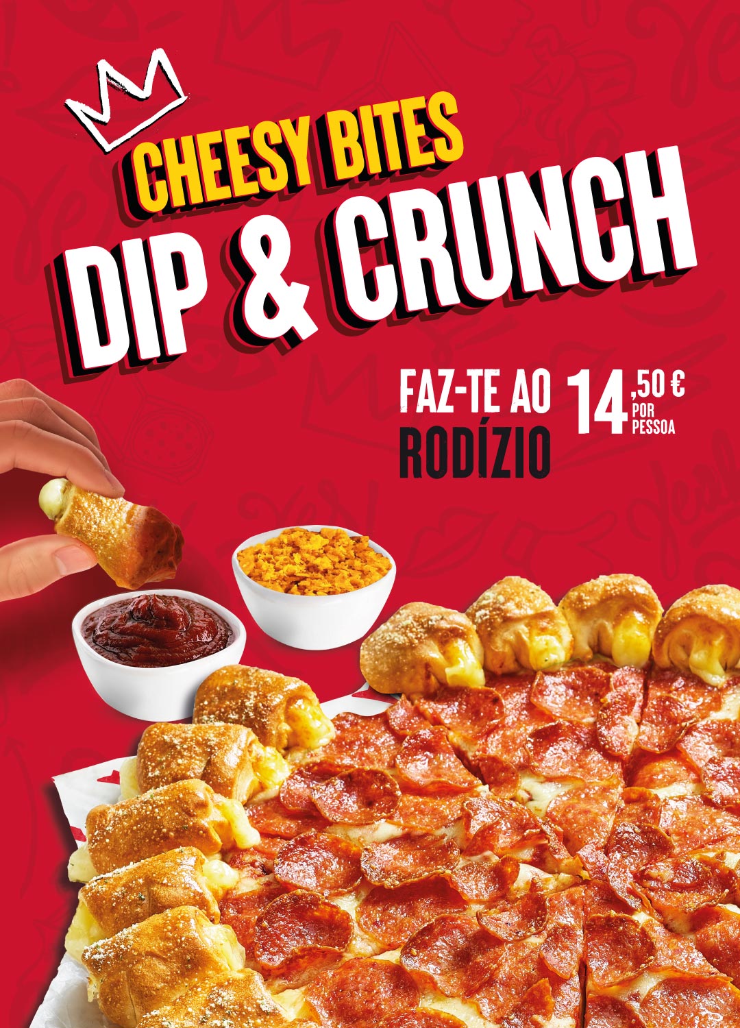 Rodízio Pizza Hut Cheesy Bites Dip & Crunch