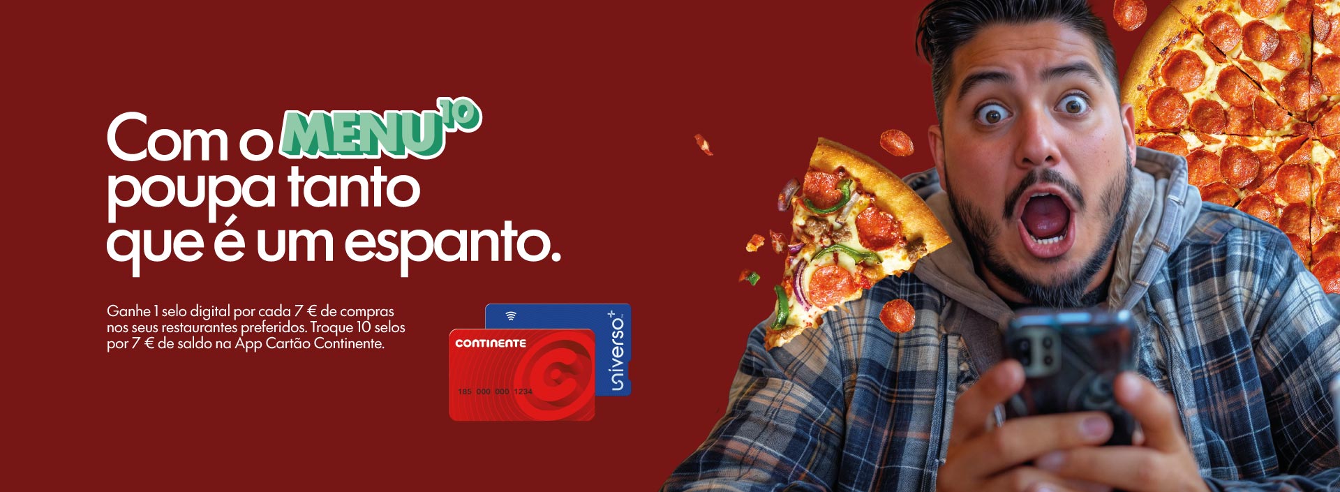 Promoção Menu10 Pizza Hut e Cartão Continente