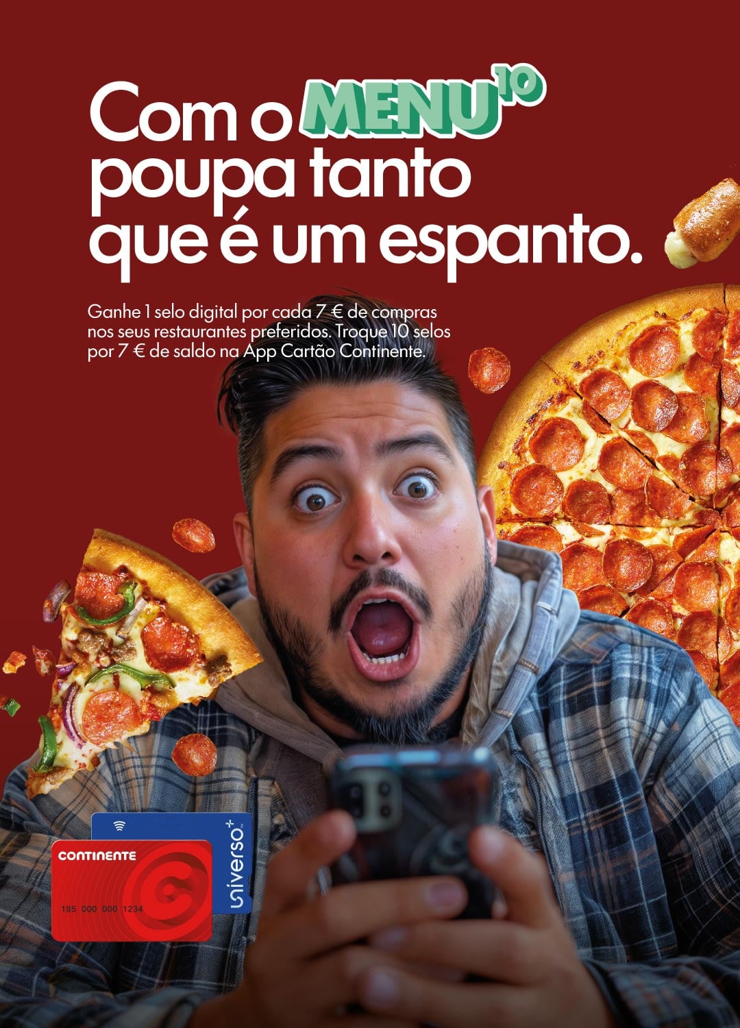 Promoção Menu10 Pizza Hut e Cartão Continente