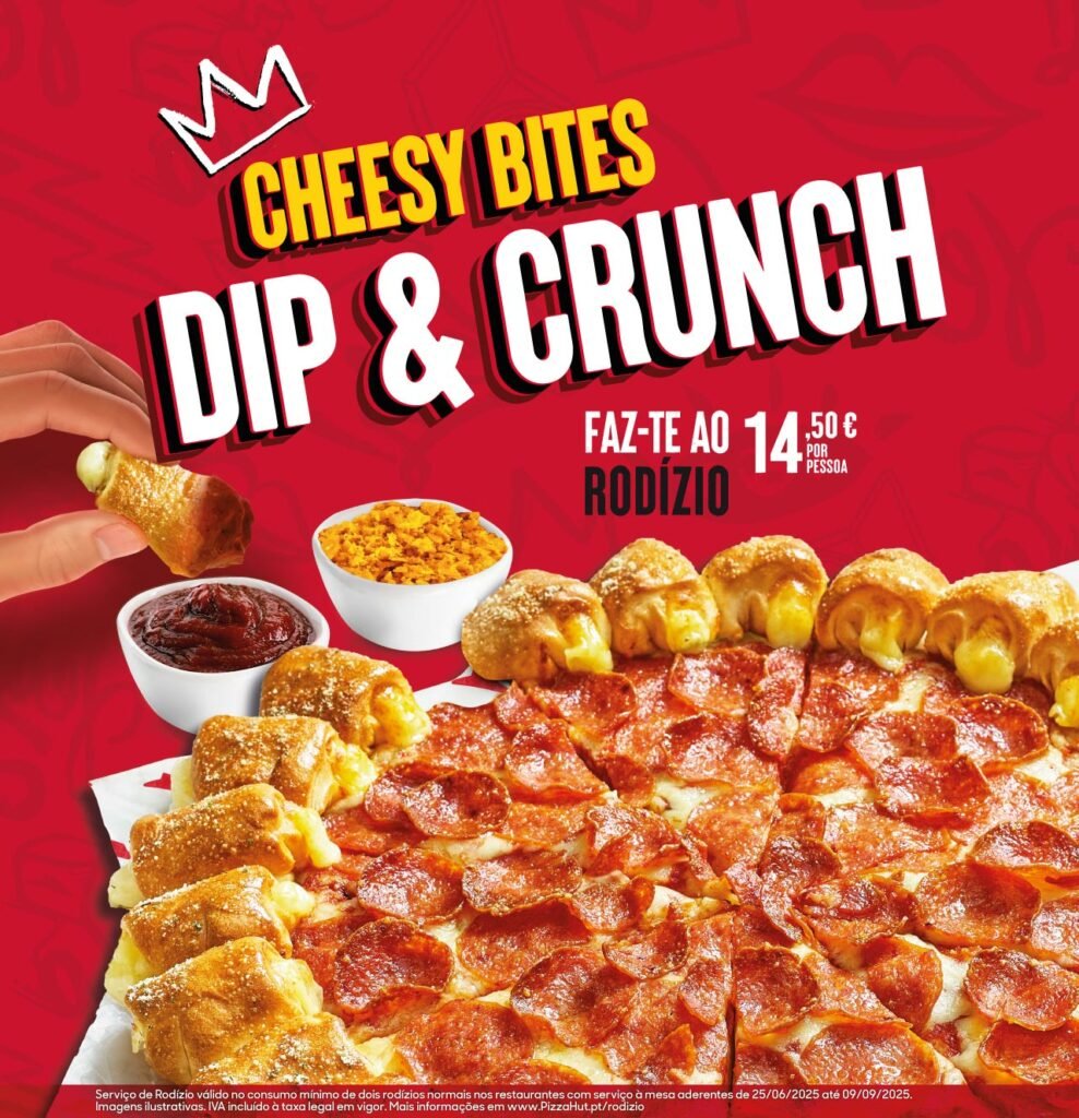 Rodízio Pizza Hut Cheesy Bites Dip & Crunch