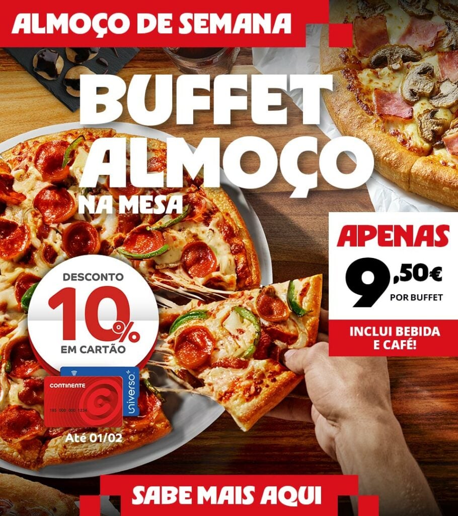 Buffet Almoço na Mesa Pizza Hut